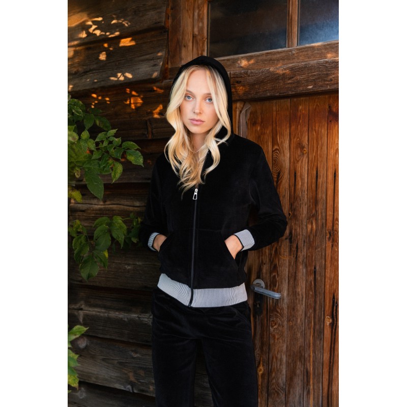 W1668 - Black - TRUCKSUIT VELVET BLACK STRIPE- (W1668)