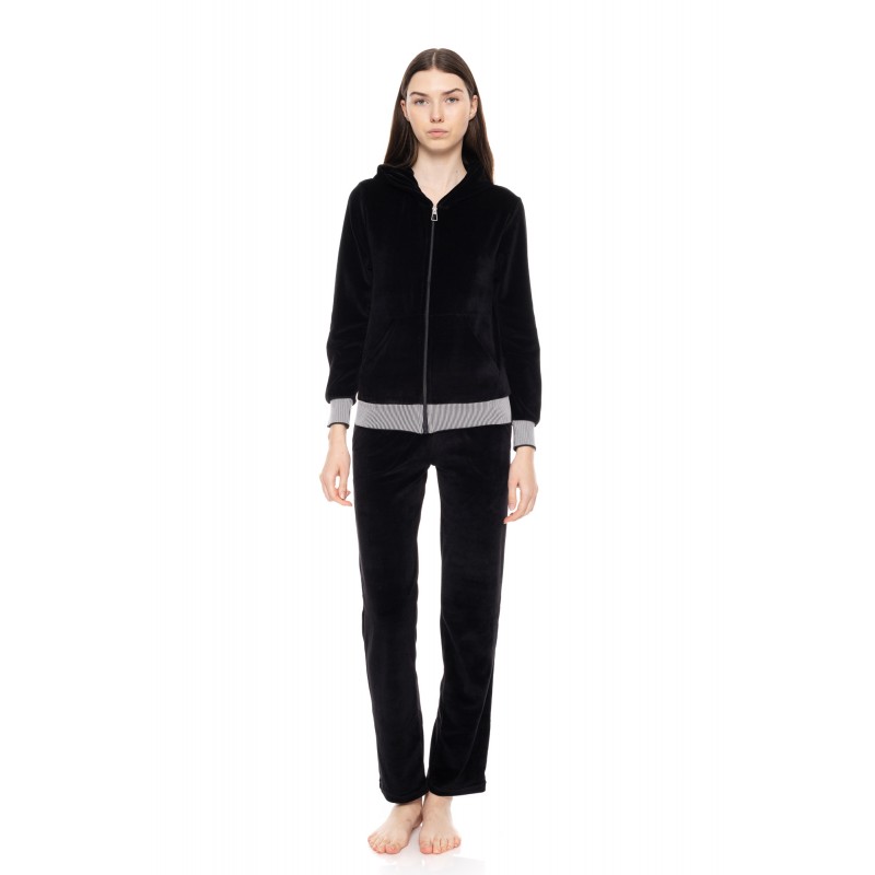 W1668 - Black - TRUCKSUIT VELVET BLACK STRIPE- (W1668)