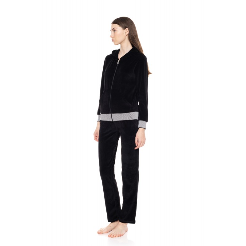 W1668 - Black - TRUCKSUIT VELVET BLACK STRIPE- (W1668)