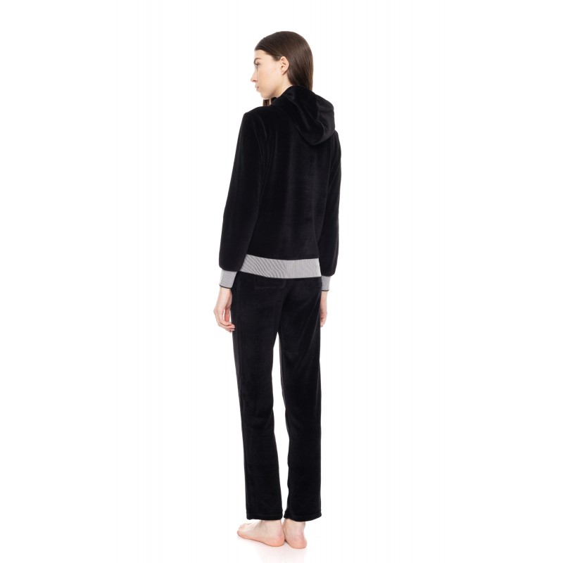W1668 - Black - TRUCKSUIT VELVET BLACK STRIPE- (W1668)