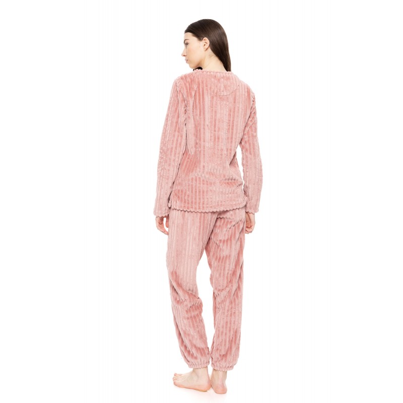 W1670 - Pink Glow - PYJAMA FLEECE STRIPE- (W1670)
