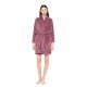 W1672 - Dusty Pink - ROBE FLEECE STRIPE- (W1672)