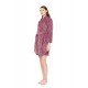 W1672 - Dusty Pink - ROBE FLEECE STRIPE- (W1672)