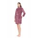 W1672 - Dusty Pink - ROBE FLEECE STRIPE- (W1672)