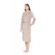 W1673 - Dusty Pink - ROBE LONG FLEECE STRIPE- (W1673)