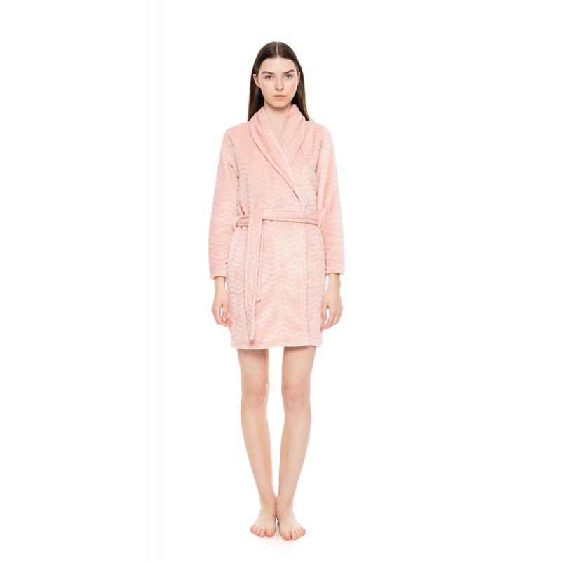 W1677 - Pink Glow - ROBE FLEECE AUTUMN- (W1677) W1677 - Pink Glow - ROBE FLEECE AUTUMN- (W1677)