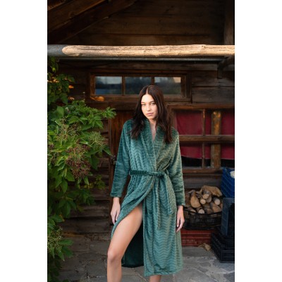 W1678 - Pink Glow - ROBE LONG FLEECE AUTUMN- (W1678)