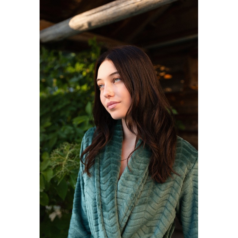 W1678 - Pink Glow - ROBE LONG FLEECE AUTUMN- (W1678) W1678 - Pink Glow - ROBE LONG FLEECE AUTUMN- (W1678)