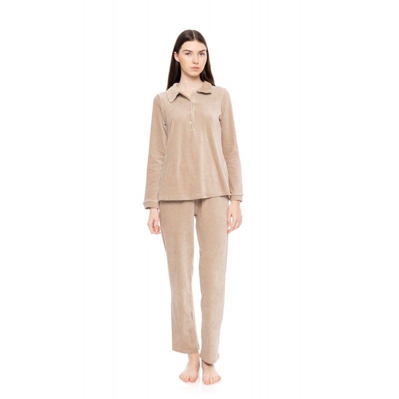 W1687 - Skin - PYJAMA VELVET STRIPE- (W1687) W1687 - Skin - PYJAMA VELVET STRIPE- (W1687)