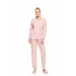 W1690 - Baby Pink - PYJAMA V VELVET STRIPE- (W1690)