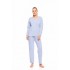 W1690 - Blue Cloud - PYJAMA V VELVET STRIPE- (W1690)