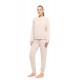 W1692 - White - PYJAMA VELVET STRIPE- (W1692) W1692 - White - PYJAMA VELVET STRIPE- (W1692)