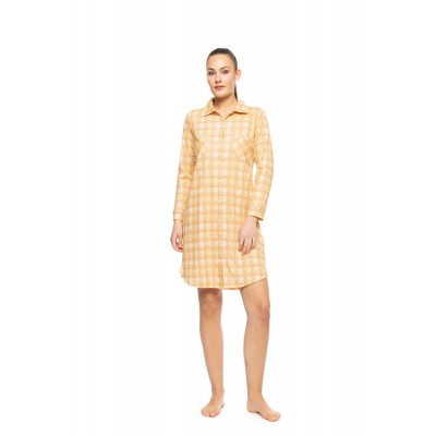 W1702 - Type - NIGHTGOWN GOLD PLAID- (W1702)
