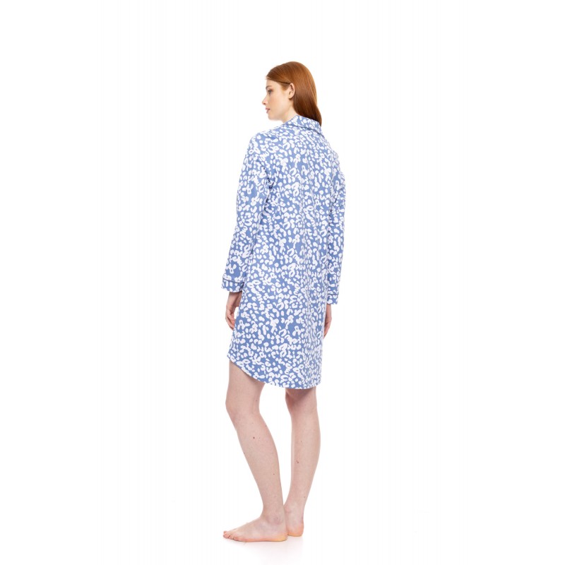 W1728 - Type - NIGHTGOWN BUTTONED DREAM BLUE LEO- (W1728) W1728 - Type - NIGHTGOWN BUTTONED DREAM BLUE LEO- (W1728)