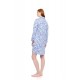 W1728 - Type - NIGHTGOWN BUTTONED DREAM BLUE LEO- (W1728) W1728 - Type - NIGHTGOWN BUTTONED DREAM BLUE LEO- (W1728)