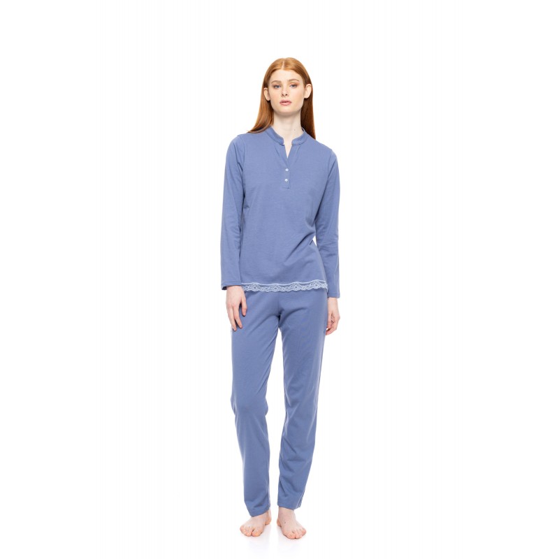 W1734 - Cosmos Blue - PYJAMA NIGHT LOVERS SOLID- (W1734) W1734 - Cosmos Blue - PYJAMA NIGHT LOVERS SOLID- (W1734)
