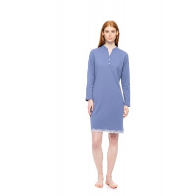 W1735 - Cosmos Blue - NIGHTGOWN NIGHT LOVERS SOLID- (W1735)