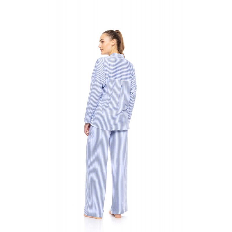 W1738 - Type - PYJAMA BUTTONED CALMING STRIPES- (W1738) W1738 - Type - PYJAMA BUTTONED CALMING STRIPES- (W1738)