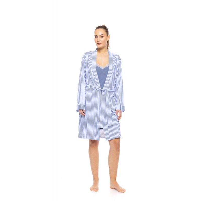 W1740 - Type - NIGHTGOWN 2PCS SET CALMING STRIPES- (W1740) W1740 - Type - NIGHTGOWN 2PCS SET CALMING STRIPES- (W1740)
