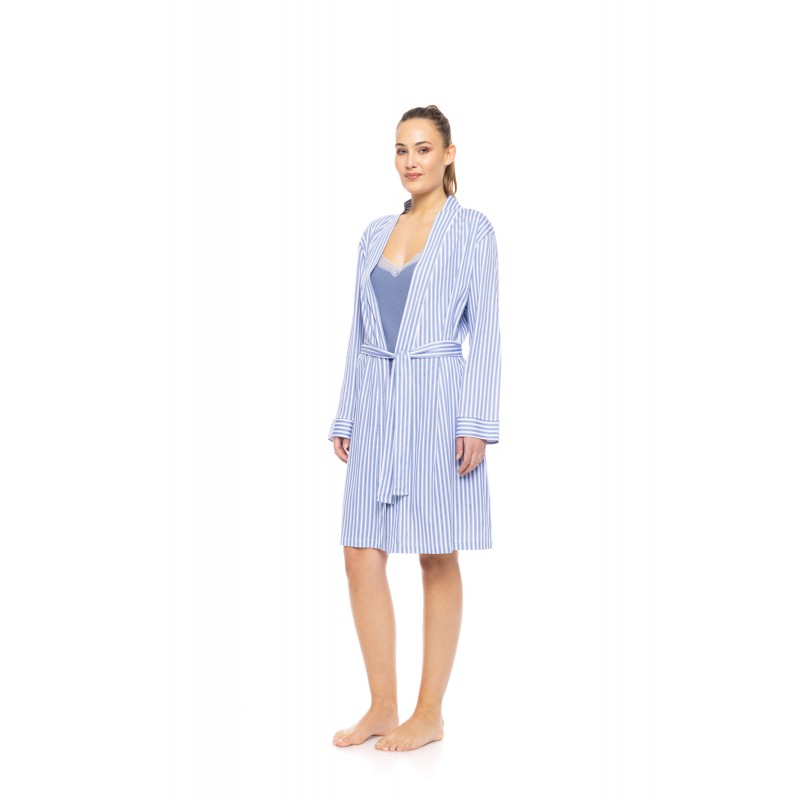 W1740 - Type - NIGHTGOWN 2PCS SET CALMING STRIPES- (W1740) W1740 - Type - NIGHTGOWN 2PCS SET CALMING STRIPES- (W1740)