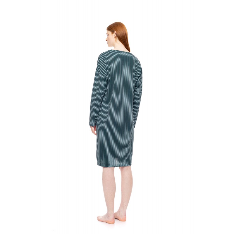 W1754 - Type - NIGHTGOWN GREEN FOREST STRIPES- (W1754) W1754 - Type - NIGHTGOWN GREEN FOREST STRIPES- (W1754)