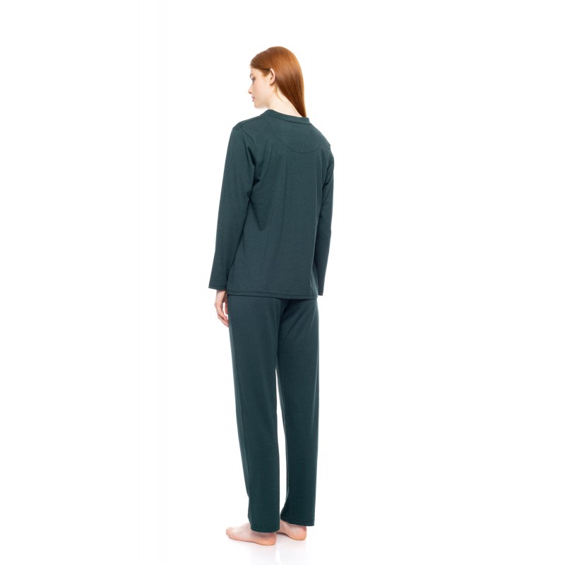 W1756 - Dark Green - PYJAMA NIGHT LOVERS SOLID- (W1756) W1756 - Dark Green - PYJAMA NIGHT LOVERS SOLID- (W1756)