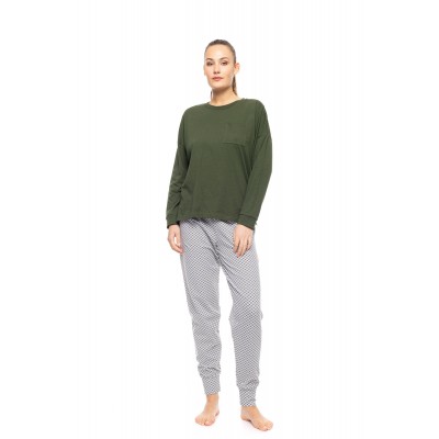 W1759 - Type - PYJAMA MODERN FLOWER GREEN- (W1759)