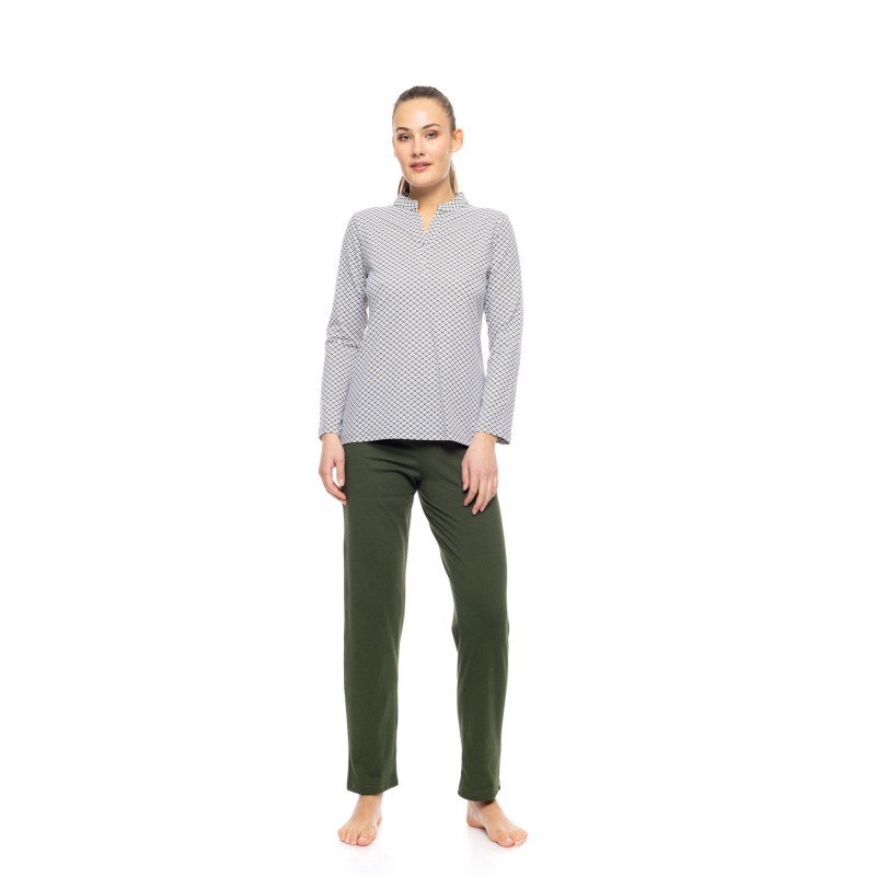 W1761 - Type - PYJAMA MODERN FLOWER GREEN- (W1761) W1761 - Type - PYJAMA MODERN FLOWER GREEN- (W1761)