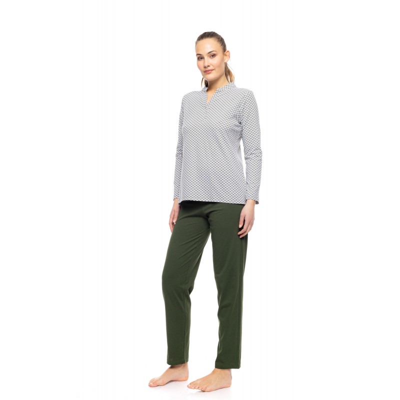 W1761 - Type - PYJAMA MODERN FLOWER GREEN- (W1761) W1761 - Type - PYJAMA MODERN FLOWER GREEN- (W1761)