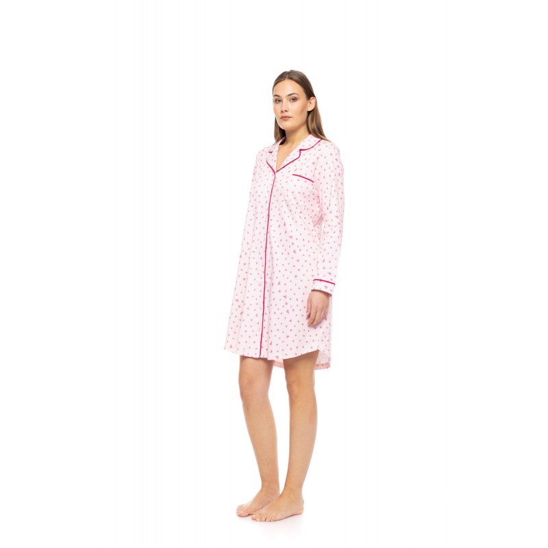 W1777 - Type - NIGHTGOWN BUTTONED BUBBLEGUM HEART- (W1777) W1777 - Type - NIGHTGOWN BUTTONED BUBBLEGUM HEART- (W1777)