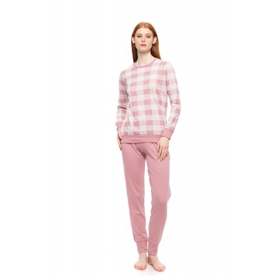 W1786 - Type - PYJAMAS JACQUARD ROSE PLAID- (W1786)
