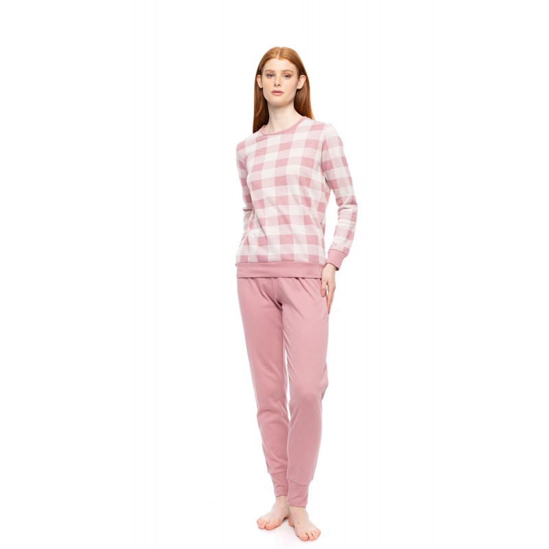 W1786 - Type - PYJAMAS JACQUARD ROSE PLAID- (W1786)