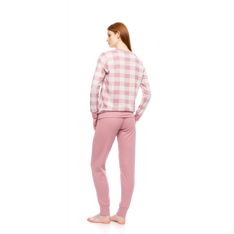 W1786 - Type - PYJAMAS JACQUARD ROSE PLAID- (W1786)