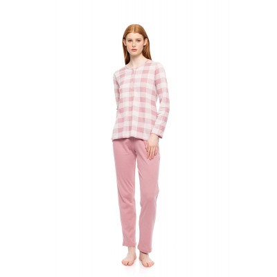 W1787 - Type - PYJAMAS JACQUARD ROSE PLAID- (W1787)