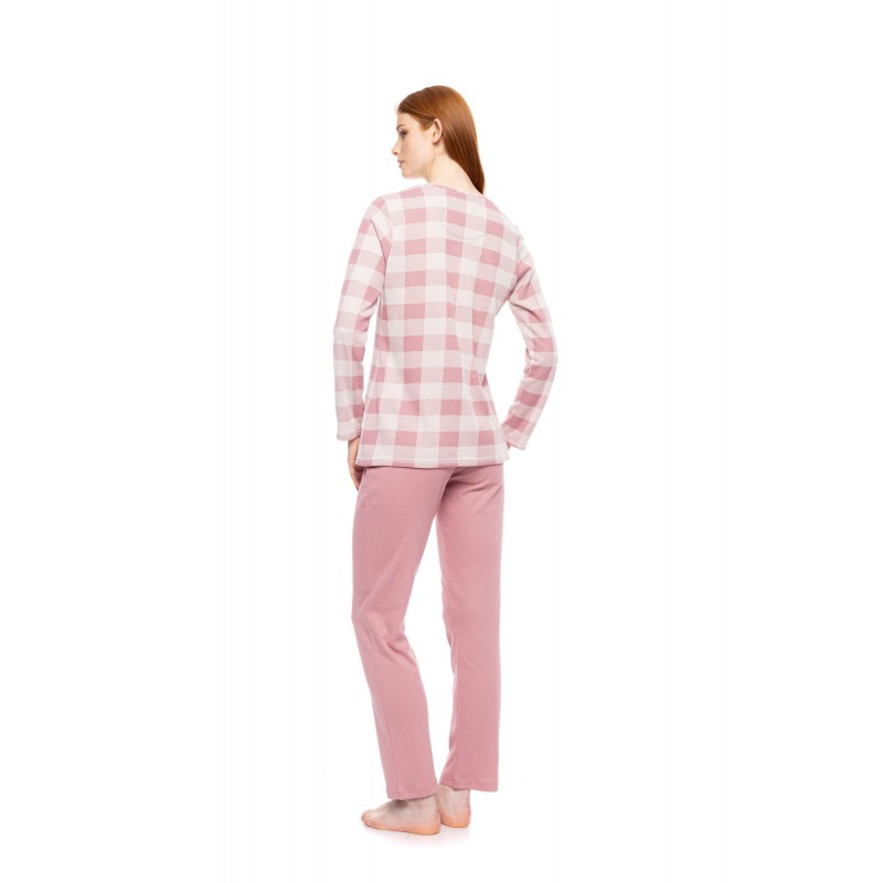 W1787 - Type - PYJAMAS JACQUARD ROSE PLAID- (W1787)