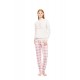 W1789 - Off White - PYJAMAS JACQUARD ROSE PLAID- (W1789) W1789 - Off White - PYJAMAS JACQUARD ROSE PLAID- (W1789)