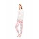 W1789 - Off White - PYJAMAS JACQUARD ROSE PLAID- (W1789) W1789 - Off White - PYJAMAS JACQUARD ROSE PLAID- (W1789)