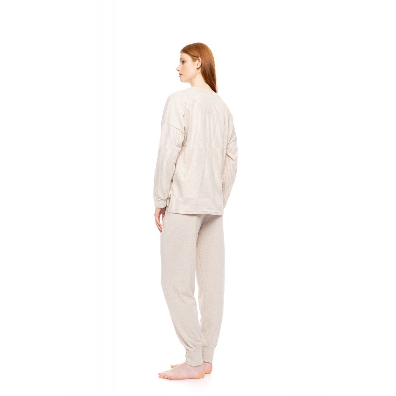 W1791 - Type - PYJAMA HAZELNUT STRIPES- (W1791) W1791 - Type - PYJAMA HAZELNUT STRIPES- (W1791)