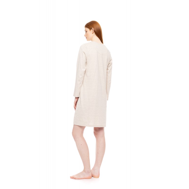 W1793 - Type - NIGHTGOWN HAZELNUT STRIPES- (W1793) W1793 - Type - NIGHTGOWN HAZELNUT STRIPES- (W1793)