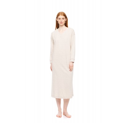 W1795 - Type - NIGHTGOWN HAZELNUT STRIPES- (W1795)