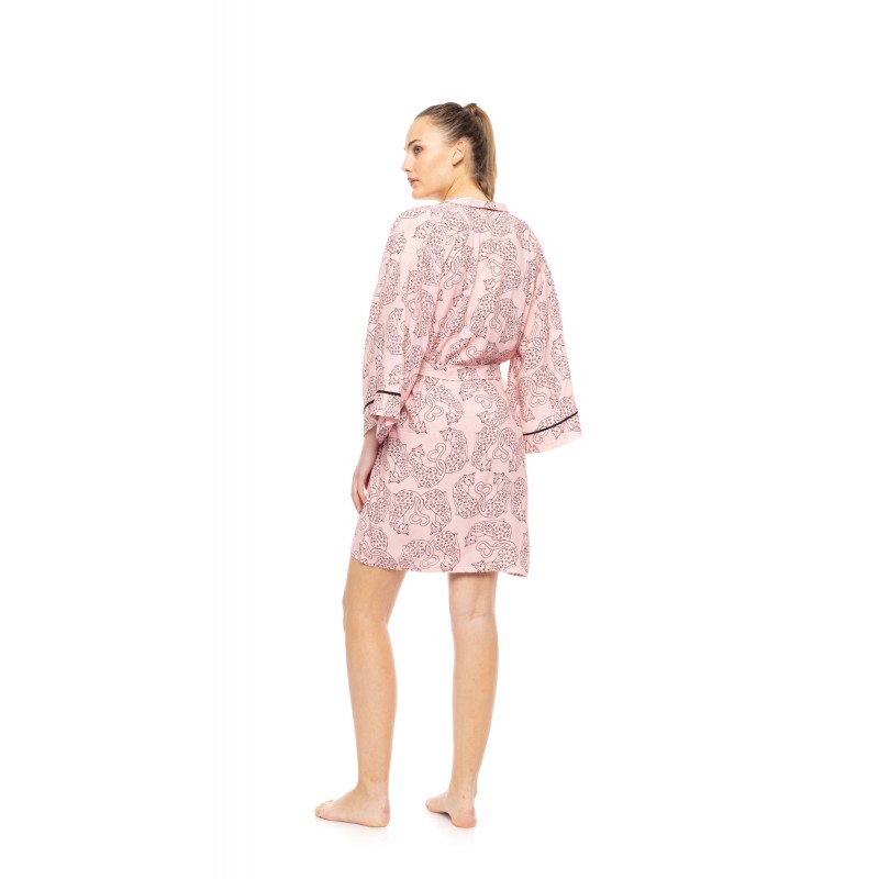 W1806 - Type - ROBE ROSE LEOPARD- (W1806) W1806 - Type - ROBE ROSE LEOPARD- (W1806)
