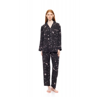 W1808 - Type - PYJAMA BUTTONED ROSE NIGHT SKY- (W1808)