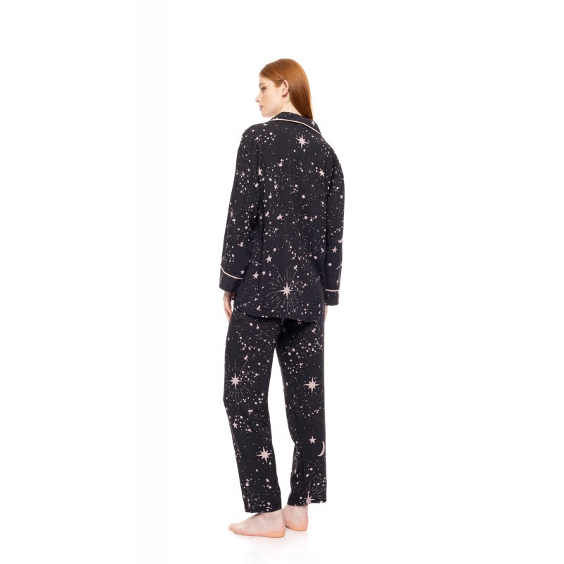 W1808 - Type - PYJAMA BUTTONED ROSE NIGHT SKY- (W1808) W1808 - Type - PYJAMA BUTTONED ROSE NIGHT SKY- (W1808)