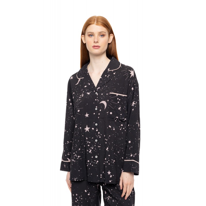 W1808 - Type - PYJAMA BUTTONED ROSE NIGHT SKY- (W1808) W1808 - Type - PYJAMA BUTTONED ROSE NIGHT SKY- (W1808)