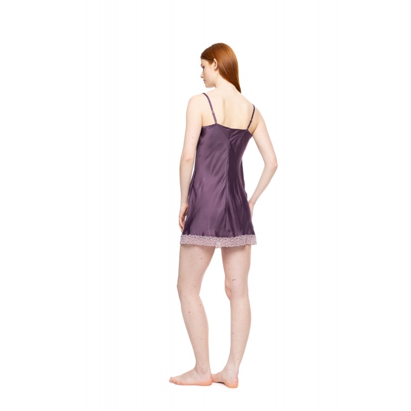 W1817 - Yacht Blue - NIGHTGOWN SATIN PURE CHIC- (W1817) W1817 - Yacht Blue - NIGHTGOWN SATIN PURE CHIC- (W1817)