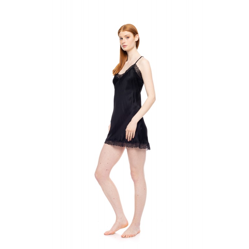 W1817 - Yacht Blue - NIGHTGOWN SATIN PURE CHIC- (W1817) W1817 - Yacht Blue - NIGHTGOWN SATIN PURE CHIC- (W1817)