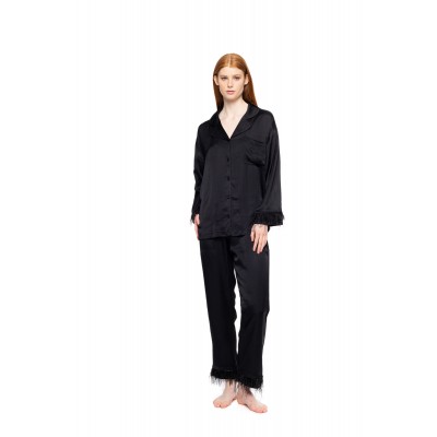 W1820 - Black - PYJAMA BUTTONED PURE CHIC- (W1820)