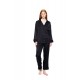 W1820 - Black - PYJAMA BUTTONED PURE CHIC- (W1820) W1820 - Black - PYJAMA BUTTONED PURE CHIC- (W1820)