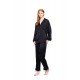 W1820 - Black - PYJAMA BUTTONED PURE CHIC- (W1820) W1820 - Black - PYJAMA BUTTONED PURE CHIC- (W1820)