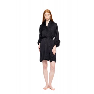 W1823 - Dark Green - ROBE SATIN PURE CHIC- (W1823)